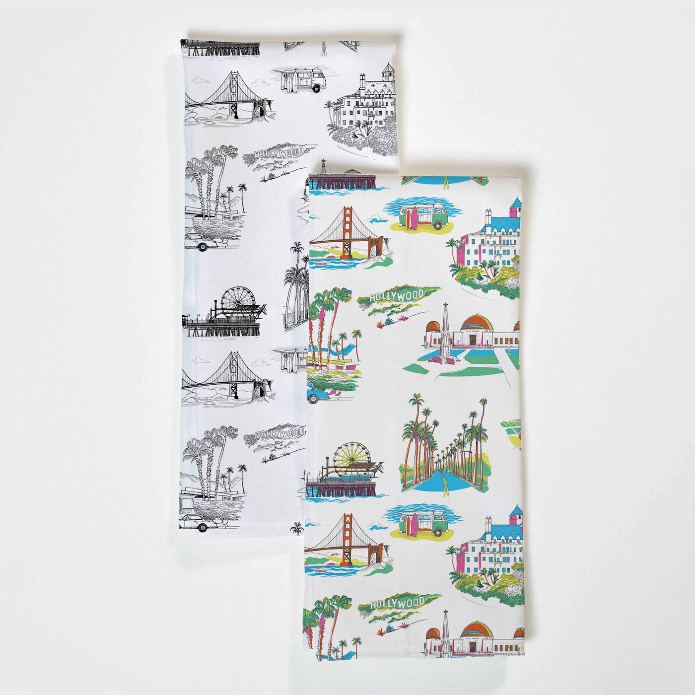 Tea Towel California Toile Tea Towel Set dombezalergii