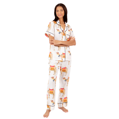 Pajama Set XS / Multi Camel Pajama Pants Set dombezalergii