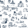 Charleston Peel & Stick Wallpaper Peel & Stick Wallpaper Navy / Sample