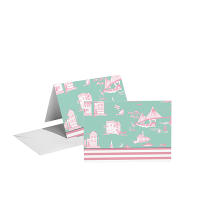 Folded Notecard Charleston Toile Folded Notecard dombezalergii