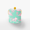 Charleston Toile Ice Bucket Ice Bucket Mint / Gold