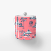 Charleston Toile Ice Bucket Ice Bucket Coral / Silver