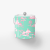 Charleston Toile Ice Bucket Ice Bucket Mint / Silver