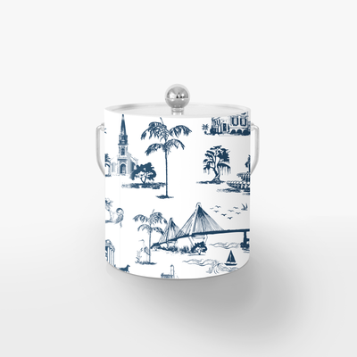 Ice Bucket Silver / Navy Charleston Toile Ice Bucket dombezalergii