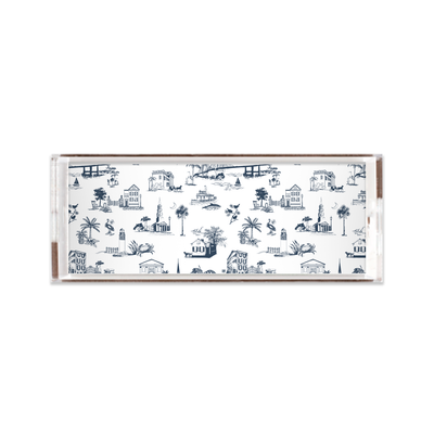 Lucite Trays 11x4 / Navy Charleston Toile Lucite Tray dombezalergii