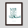 Dallas Boots Gallery Print Gallery Print White / 16x20 / Walnut Frame