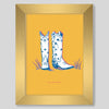 Dallas Boots Gallery Print Gallery Print Yellow / 16x20 / Gold Frame