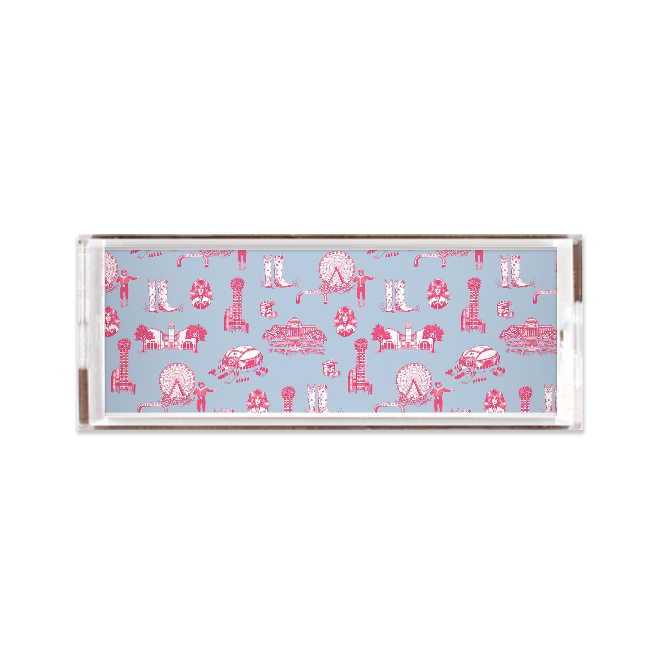 Marfa Toile Lucite Tray  Colorful Prints, Wallpaper, Pajamas