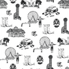 Dallas Toile Peel & Stick Wallpaper Peel & Stick Wallpaper Black / 24"x 48"