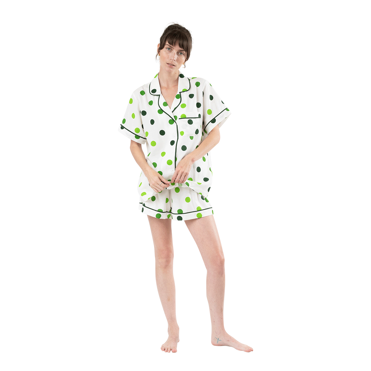 Pajama Set Dots Pajama Shorts Set dombezalergii