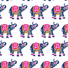 Elephants March Traditional Wallpaper Wallpaper Pink / Double Roll