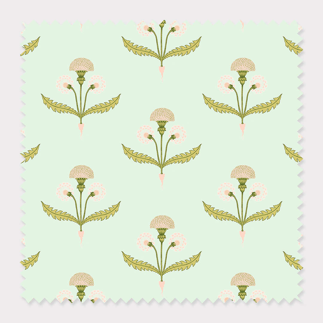 Fabric Cotton Twill / By The Yard / Mint Fine and Dandy Fabric dombezalergii