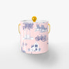 Florida Toile Ice Bucket Ice Bucket Pink Navy / Gold