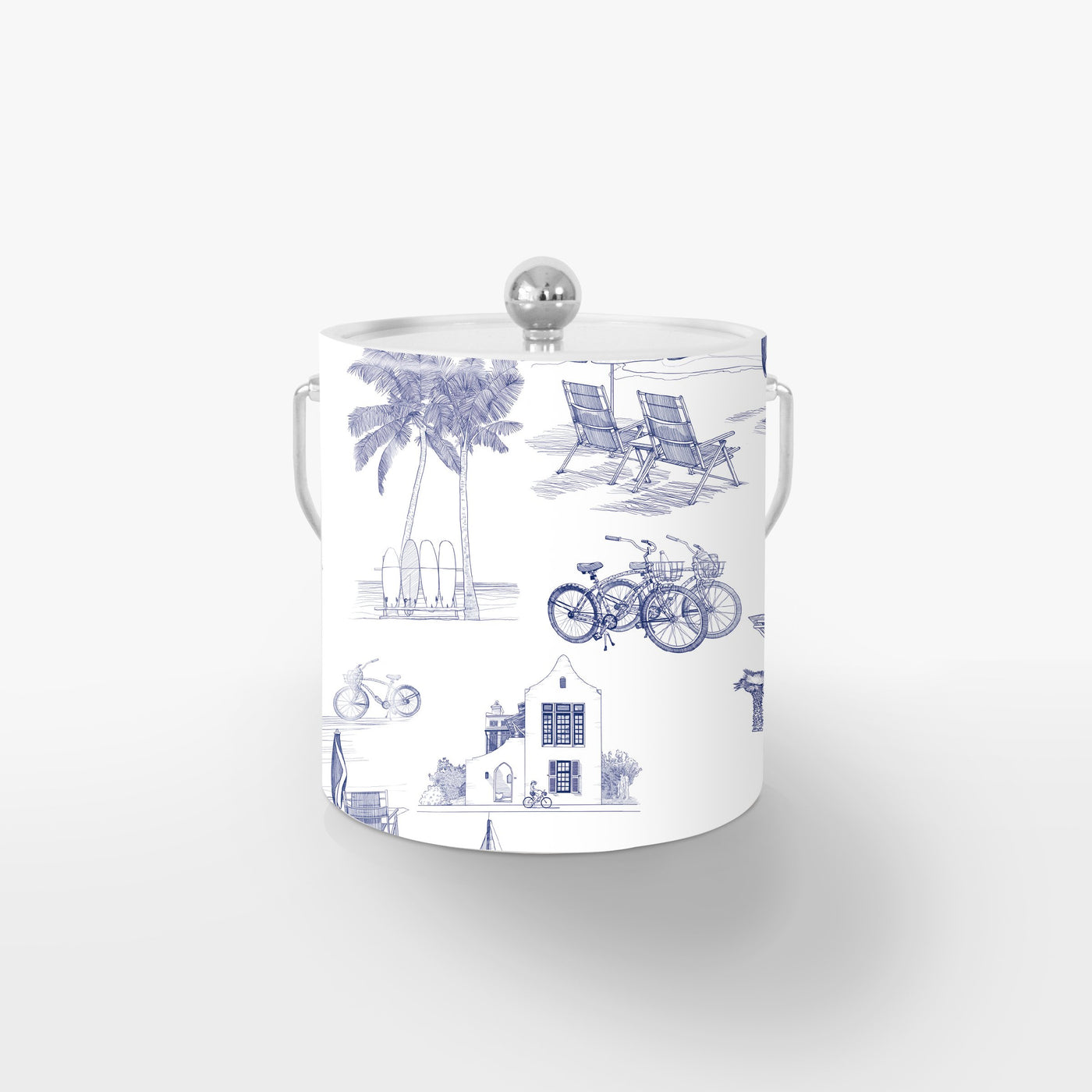 Ice Bucket Silver / Navy Florida Toile Ice Bucket dombezalergii