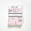 Florida Toile Tea Towel Set Tea Towel Pink Navy