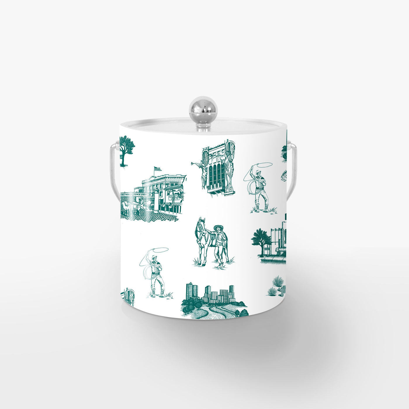 Ice Bucket Pine / Silver Fort Worth Toile Ice Bucket dombezalergii