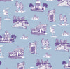 Fort Worth Toile Traditional Wallpaper Wallpaper Blue Purple / Sample