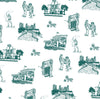 Fort Worth Toile Traditional Wallpaper Wallpaper Pine / Sample
