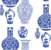 Ginger Jars Peel & Stick Wallpaper Peel & Stick Wallpaper Blue / 24"x 48"