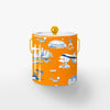 Houston Toile Ice Bucket Ice Bucket Orange Navy / Gold