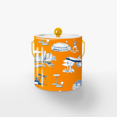 Ice Bucket Gold / Orange Navy Houston Toile Ice Bucket dombezalergii