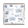 Houston Toile Lucite Tray Lucite Trays Navy / 12x12