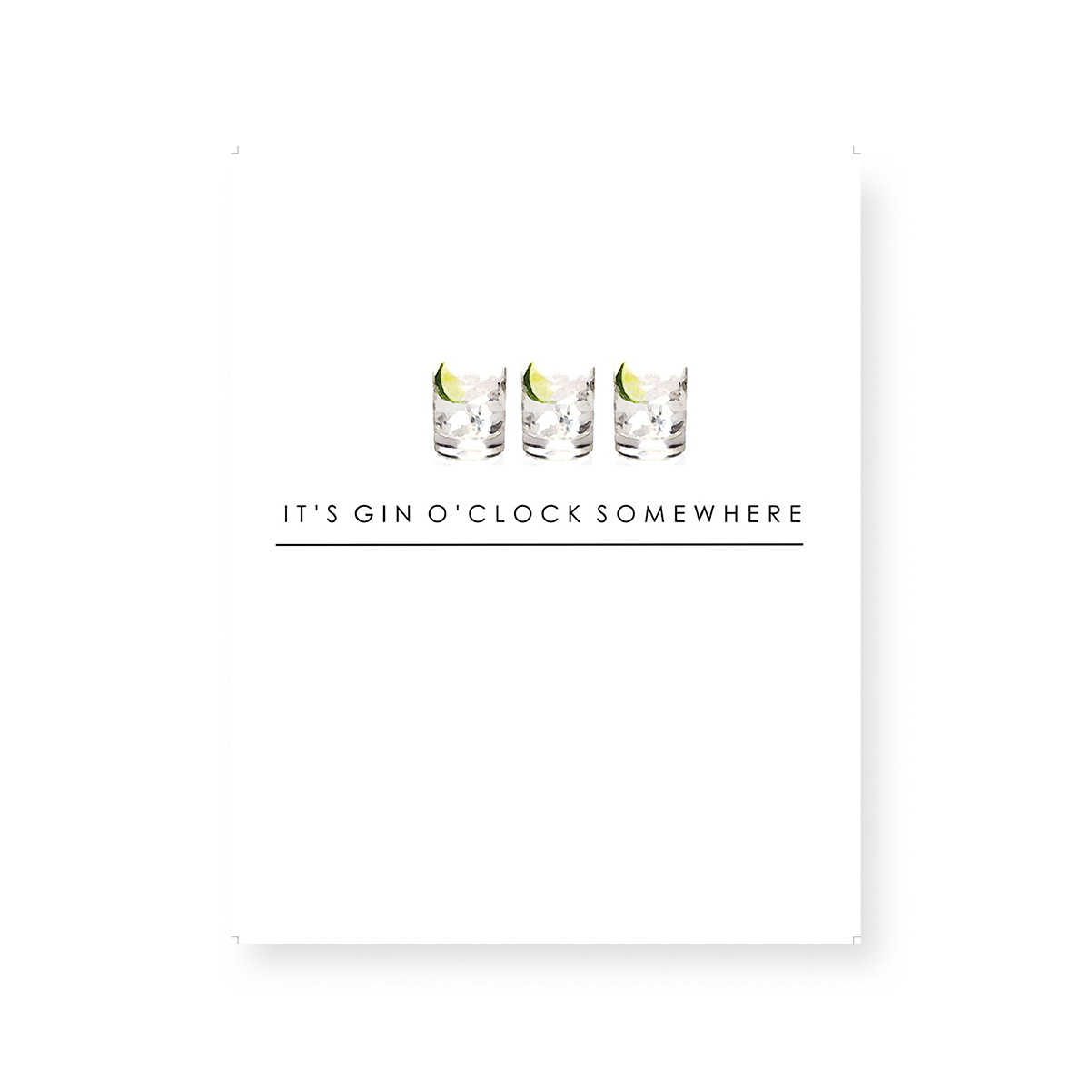 Gallery Print It's Gin O'Clock Somewhere Print dombezalergii