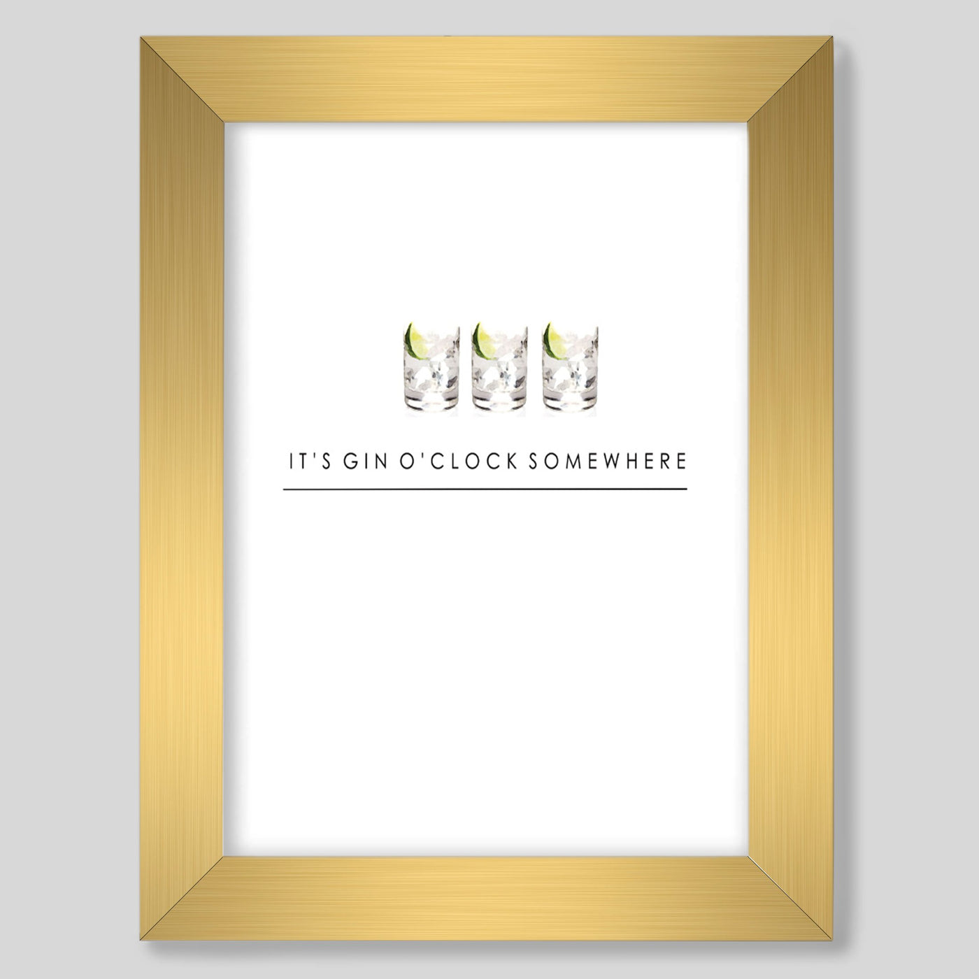 Gallery Prints It's Gin O'Clock Somewhere Print dombezalergii