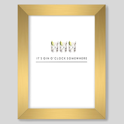 Gallery Prints It's Gin O'Clock Somewhere Print dombezalergii