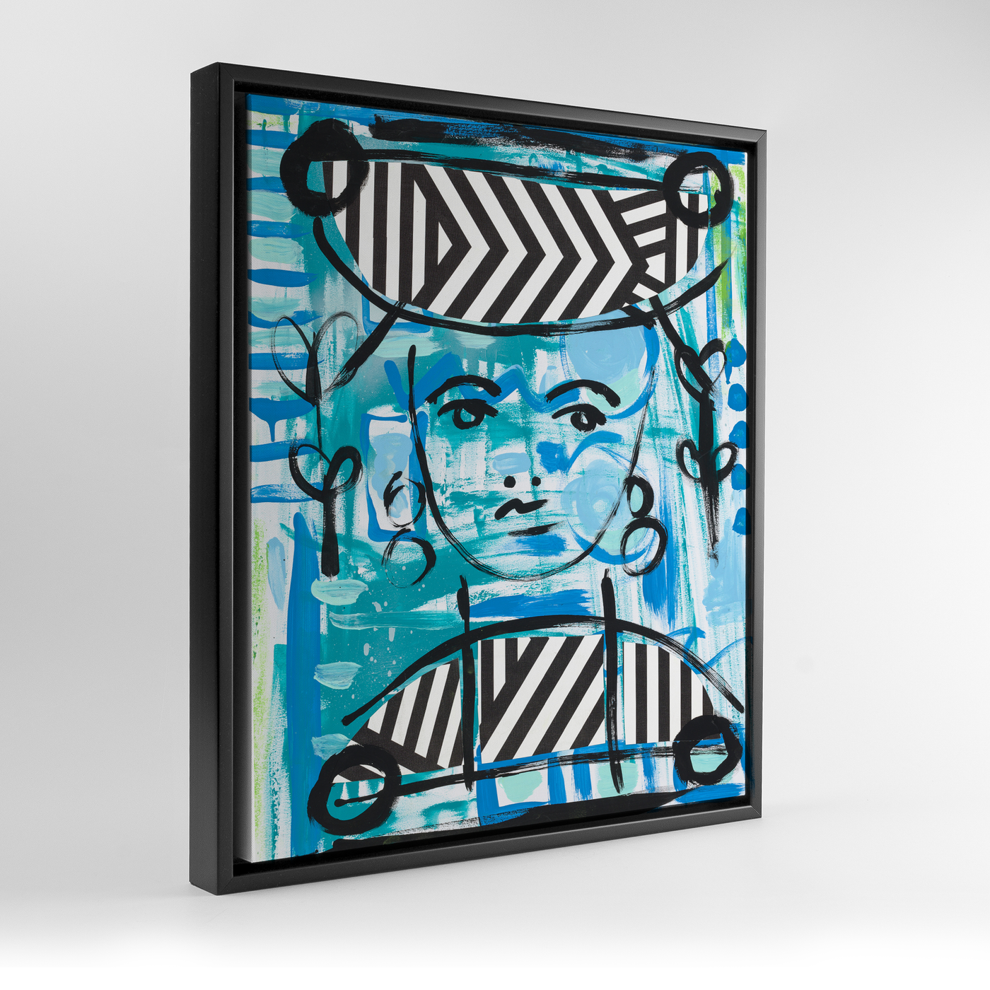 Gallery Print Canvas / 11x14 / Black Frame Josephine Blue Gallery Print dombezalergii