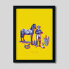 Marfa Cowboy Print Gallery Print Yellow / 11x14 / Black Frame