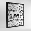 Marfa Toile Canvas Gallery Print Black / 8x10 / Black Frame
