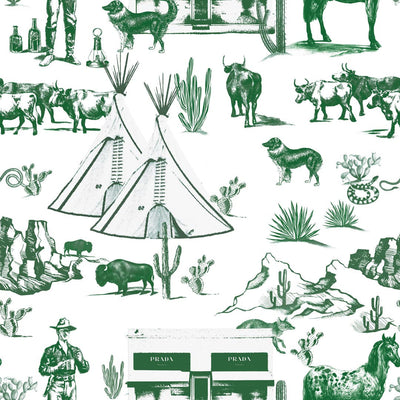 Peel & Stick Wallpaper Hunter / 24"x 48" Marfa Toile Peel & Stick Wallpaper dombezalergii