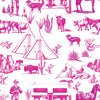 Marfa Toile Peel & Stick Wallpaper Peel & Stick Wallpaper Pink / Sample