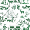 Marfa Toile Traditional Wallpaper Wallpaper Hunter / Double Roll