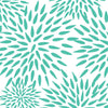 Mums The Word Traditional Wallpaper Wallpaper Teal / Double Roll