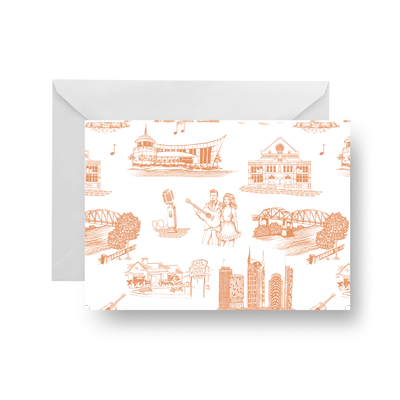 Folded Notecard Apricot Nashville Folded Notecard Set dombezalergii