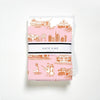 Nashville Toile Tea Towel Set Tea Towel Apricot Pink