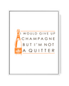 Picture of Never Give Up Champagne Canvas