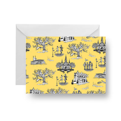 Folded Notecard Gold New Orleans Folded Notecard Set dombezalergii