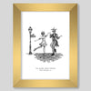 New Orleans Mardi Gras Print Gallery Print Black Print / 8x10 / Gold Frame
