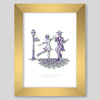 New Orleans Mardi Gras Print Gallery Print Purple Print / 8x10 / Gold Frame