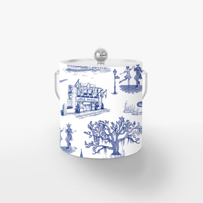 Ice Bucket Navy / Silver New Orleans Toile Ice Bucket dombezalergii