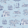 New Orleans Toile Peel & Stick Wallpaper Peel & Stick Wallpaper Blue Navy / 24"x 48"