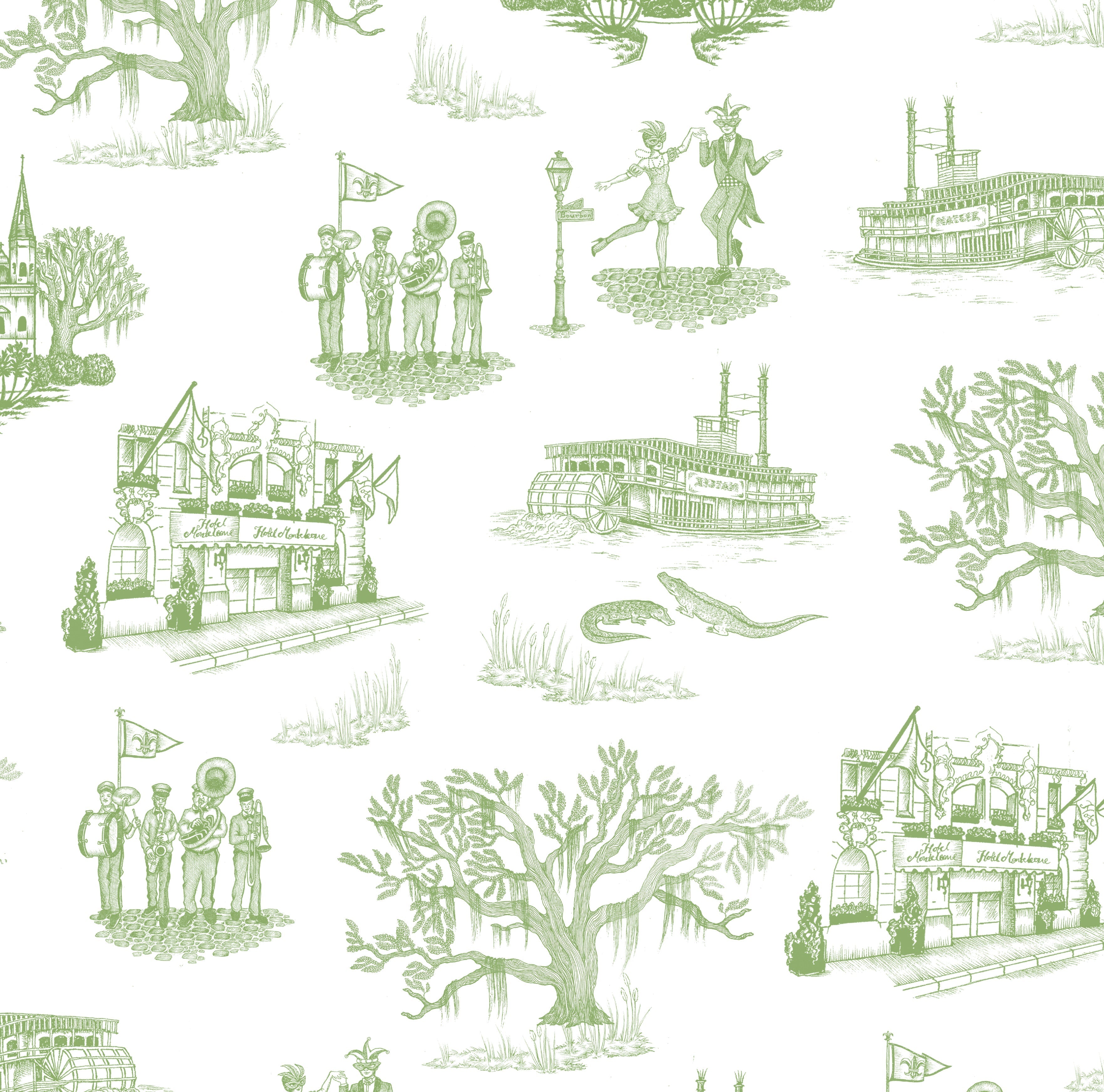 New Orleans Toile Pajama Pants Set  Colorful Prints, Wallpaper, Pajamas,  Home Decor, & More