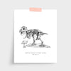 New York Dinosaur Print Gallery Print Black Print / 5x7 / Unframed