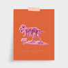 New York Dinosaur Print Gallery Print Orange Print / 5x7 / Unframed