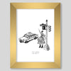 New York Fifth Avenue Print Gallery Print Black Print / 8x10 / Gold Frame