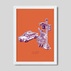 New York Fifth Avenue Print Gallery Print Orange Print / 8x10 / White Frame