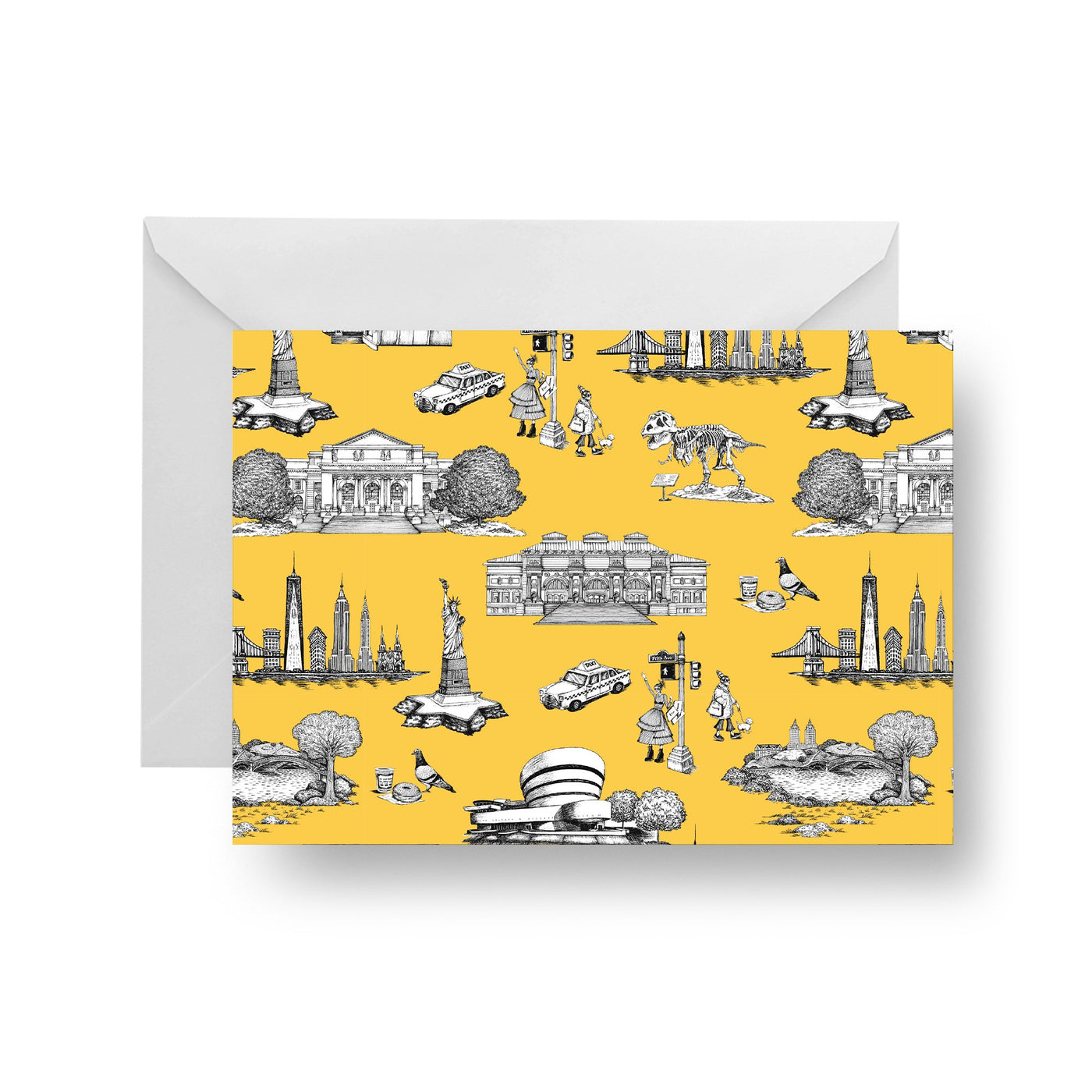 Folded Notecard Yellow New York Folded Notecard Set dombezalergii